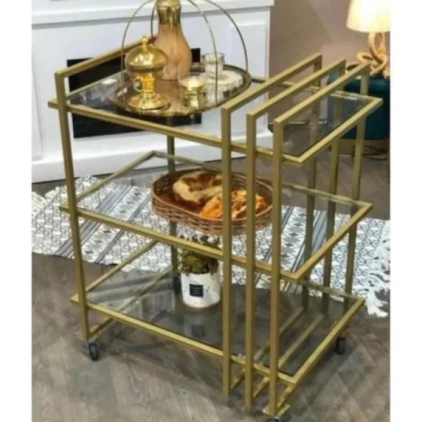 عربية تقديم زجاج 3 دور ذهبي aw15297