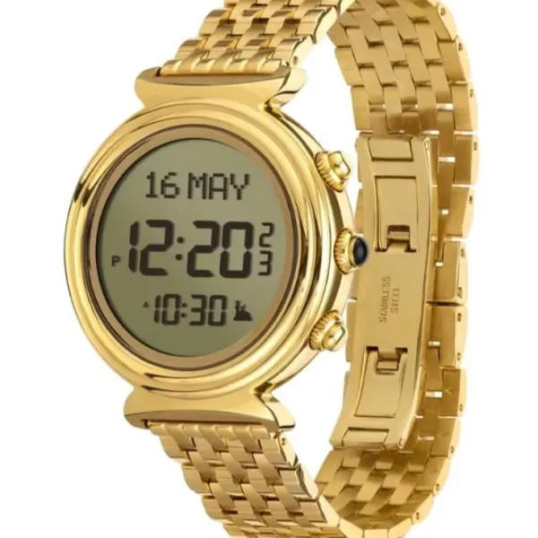 الساعة النسائية الذهبية WF-14 فخمة الفجر مقاوم للماء