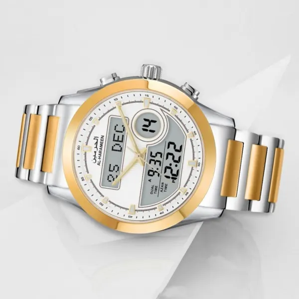 ساعة الحرمين الرجالية الفاخرة HA-6101 مقاس 46MM مقاوم للماء